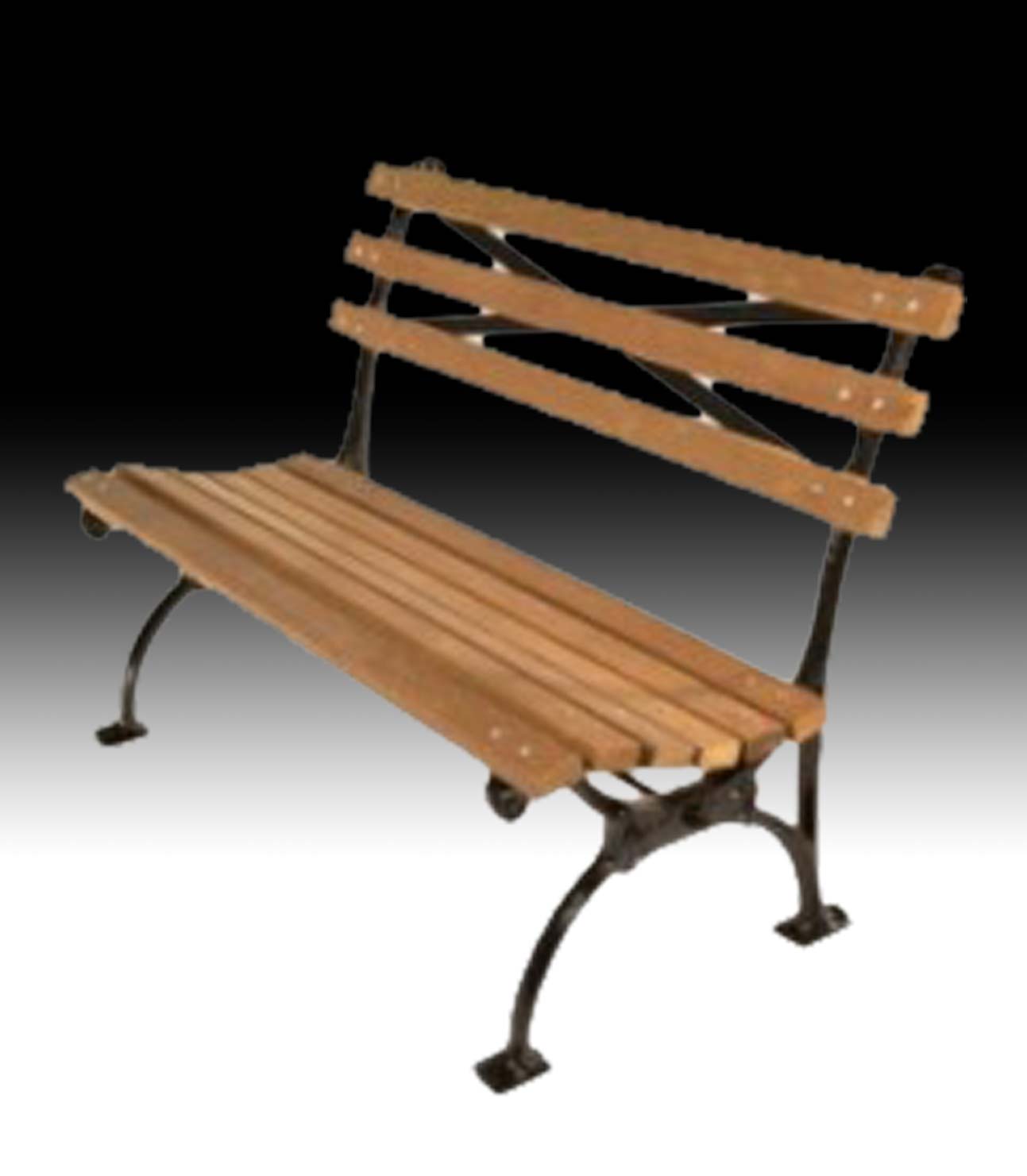 CC823 Armless World's Fair Bench4 Feet No Plaque